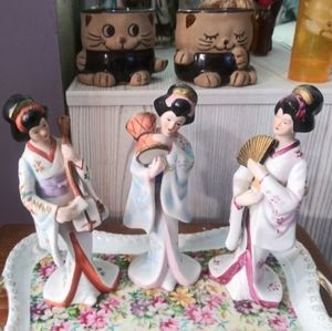 Vintage geisha figurines